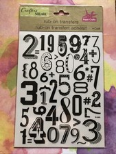 Crafter's Square Stickers Rub On Transfer Numbers - Craft, Scrapbooking, Journal