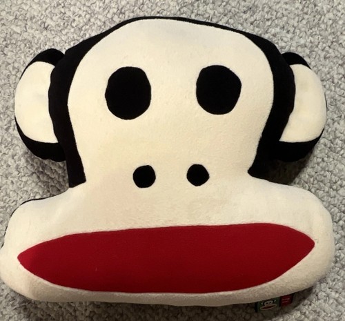 VTG Y2K 2002 Paul Frank Julius Monkey Face Plush Pillow Polar Fleece 16x15 VGC