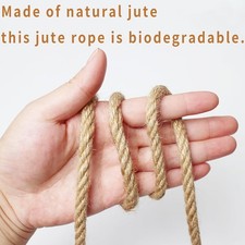 5mm Jute Twine196 Feet Jute Rope Natural Hemp Cord Twine, Brown Decoration He...