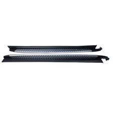 For Hyundai Santa Fe 2019-2023 2-row Running Boards Side Steps Pair Black For Hyundai Santa Fe 2019-2023 2-row Running Boards Side Steps Pair Black