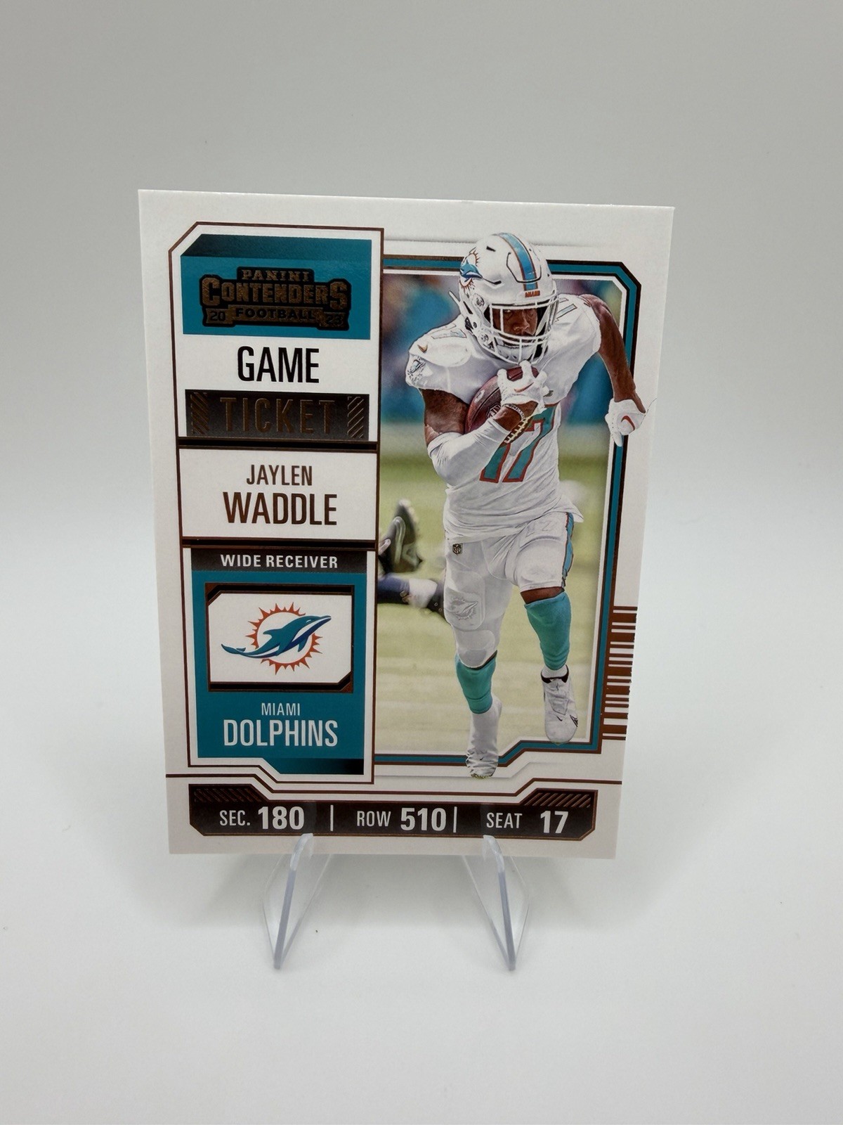 Panini 2023 Panini Contenders Football Game Ticket Jaylen Waddle Dolphins #63