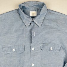 Vintage 70s Big Mac Chambray Work Shirt Men  s JCPenney Long Sleeve