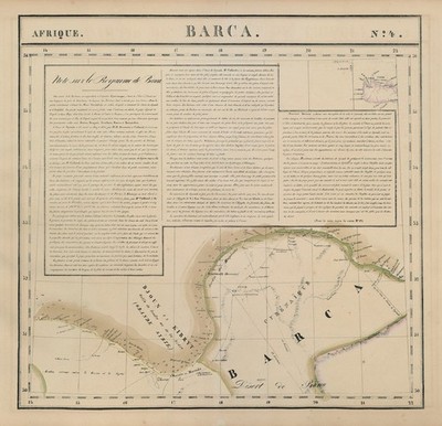 Afrique. Barca #4 Cyrenaika Golf von Sidra Libyen Westkreta VANDERMAELEN 1827 Karte