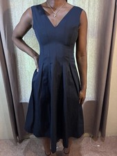 Zara Women's Navy Blue Flare A-Line Dress Size M