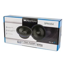 Soundstream SPM.654 6.5" Pro Audio Midrange 4-ohm Speakers