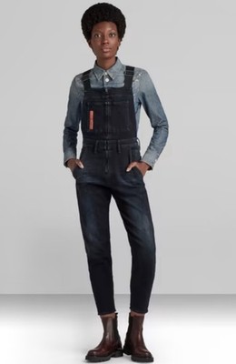 BNWT G-Star Raw S slim indigo blue denim dungaree super stretch Eve destroyed