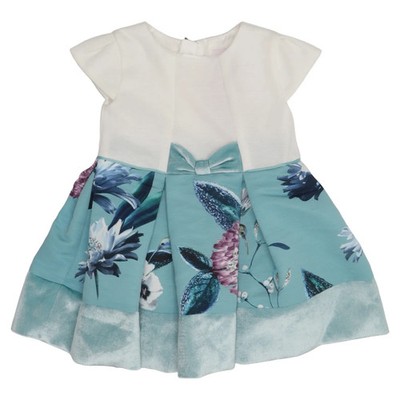 Baker, Kleid, Größe: 74, Blau/Weiß/Mehrfarbig, Elasthan/Polyester, Blumen #gz3