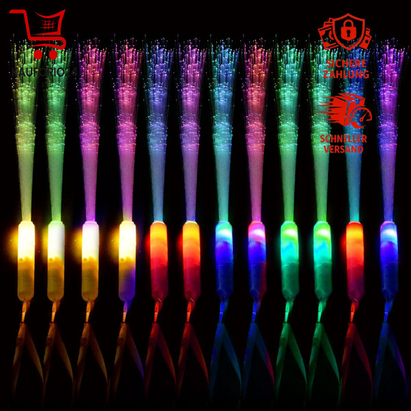 LeuchtstäBe 72 StüCk Bunt Blinkende Led-Knicklichter 3 Modi PartyzubehöR-image