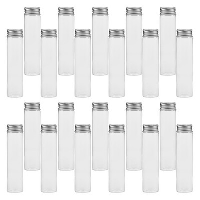  30pcs Clear Glass Vials: Vial Bottle 60ml Cylinder Container For Cosmetics Lash