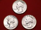 1964-D  Washington Quarters BU Uncirculated Mint State 90% Silver 25c US Coin