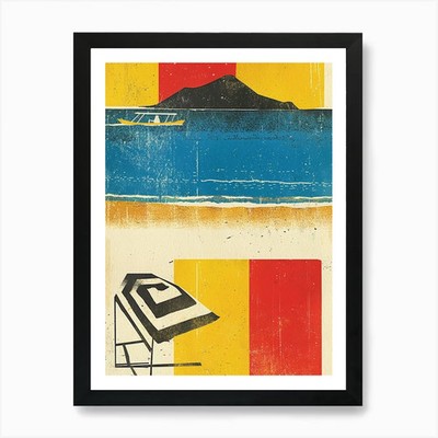 San Diego Beach 1 Kunstdruck gerahmt gerahmt Wandbild Poster Leinwanddruck Bild