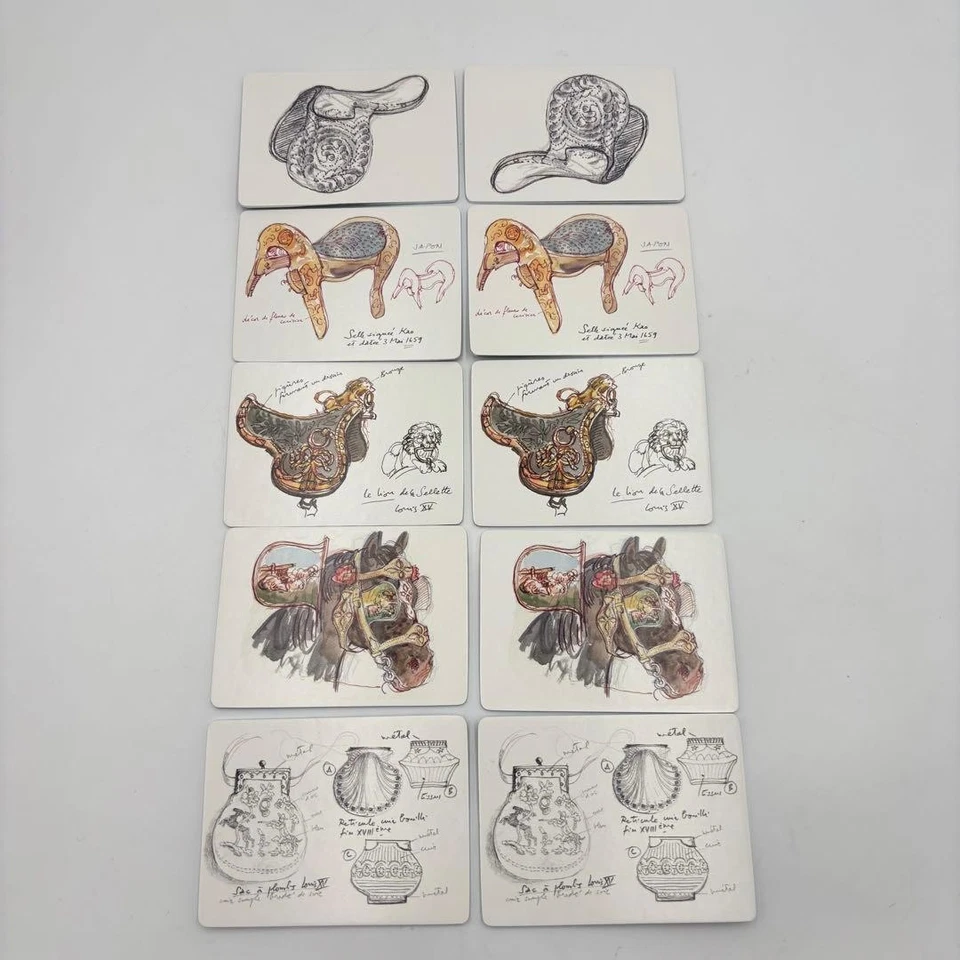 HERMES Memory Game Emile Concentration Card-Game With Original Box Used Japan - Image 4 of 4