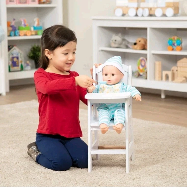 Silla alta Melissa & Doug Play - Silla alta Fingend Play, blanca  Foto 3 de 4