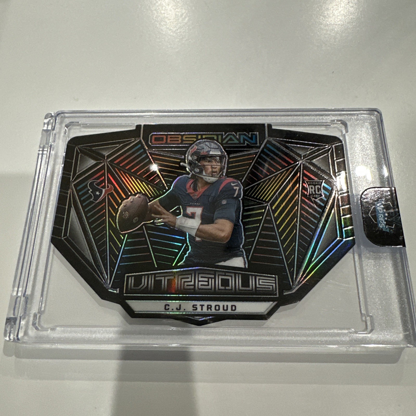 C.J. Stroud 2023 Panini Obsidian Vitreous RC #3 SSP Case Hit Texans