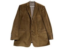 Saddlebred Blazer Mens 46L Brown Corduroy Sport Coat Jacket Two Button