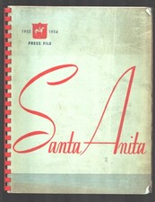Archivo de prensa de Santa Anita-temporada 1953-1954-diagrama de pista desplegable&nbsp;