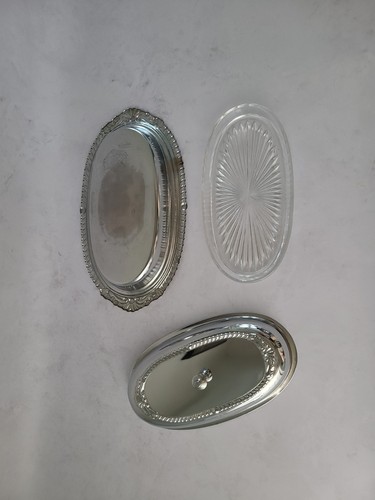 Vintage Chrome Plated Butter Dish - Picture 5 of 11