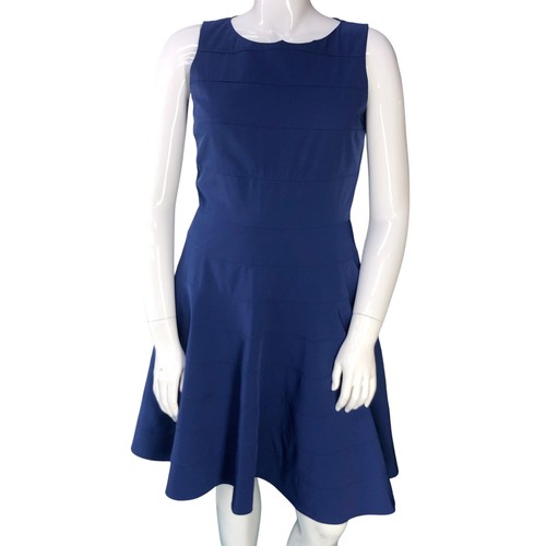 Calvin Klein Kleid Damen 12 Tintenblau Ärmellos Fit Flare Knielang Aline - Bild 11 von 15