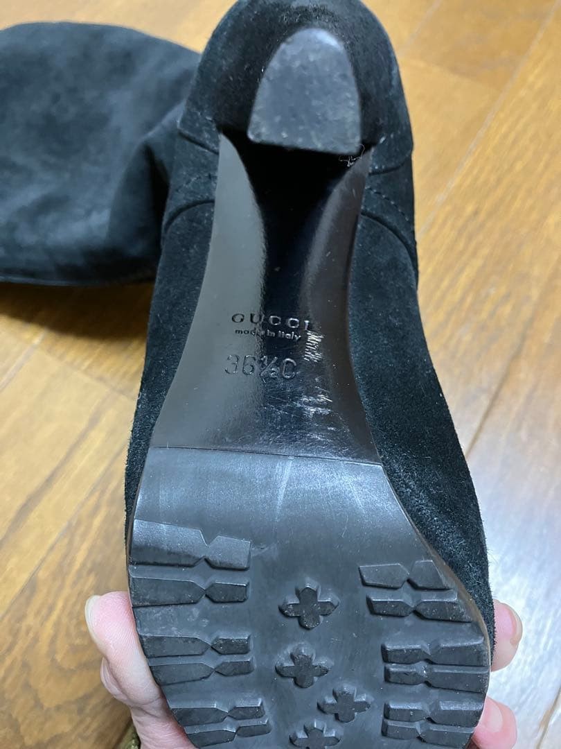 GUCCI Boots Heel Long Suede Black EU36.5/US6.5 116436c thumbnail 20