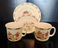 NEW CHILDS SET 4 ROYAL DOULTON BUNNYKINS JUBILEE 1936-1984 PLATE BOWL + 2 MUG