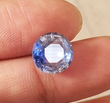 6 Ct Flawless Round Cut Ceylon Cornflower Lab Growm Blue Sapphire Loose Gem 11MM