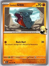 Cynthia's Gible 109/217 Common Ascended Heroes Pokemon Lightly Played