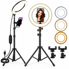 12" LED Ring Light with 63" Tripod Stand Phone Holder for TikTok Live Streaming