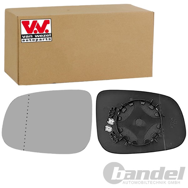 VAN Wezel Spiegelglas AsphÄRisch Beheizbar Links Passend FÜR Volvo C30 C70 S40-image