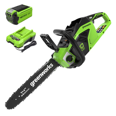 #ad Greenworks 40V 14quot; Cordless Battery 1.0kW Chainsaw w 2.5 Ah Battery amp; Charger $110.59