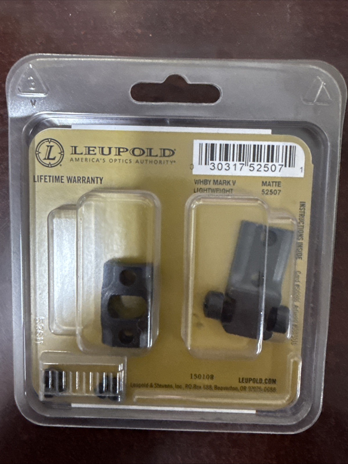 LEUPOLD BASE STD Weatherby WBY MARK V LIGHT WEIGHT MATTE | For Six Lug Actions