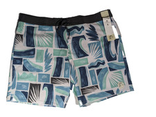 NEW SIZE 40 Men's O'Neill Swim Boardshorts OG Print Stretch 18" Length White