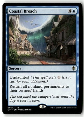 Coastal Breach 6 Commander 2016 Magic: The Gathering Rare Lightly Played