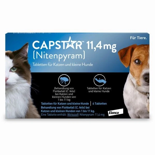 ELANCO DEUTSCHLAND GMBH Capstar 11,4 mg Tabletten F.katzen/kleine Hunde 6St - 01276359