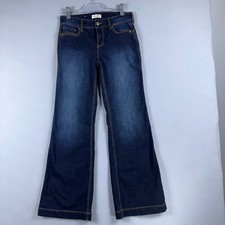 Shyanne Flare Leg Jeans Size 27WX32L Mid-Rise Dark Wash Blue