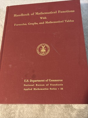 1970 Handbook Mathematic Functions Formulas Graphs Tables Hardcover Vintage