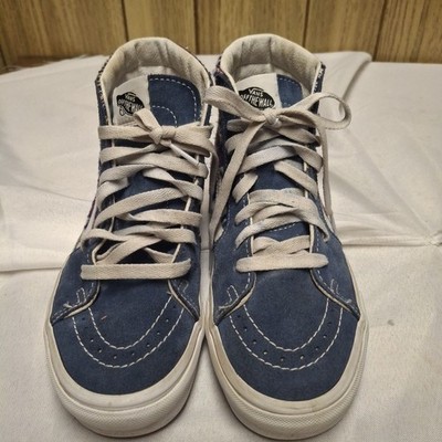 Vans Sk8-Hi Fair Isle blue and multicolor suede sneakers. VANS Sk8-Hi Fair Isle Suede High Top Shoes, Blue Multi, Mens  main image 4