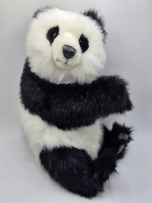 Hansa Panda Bear Plush Puppet 18" Black White Teddy Realistic 2004 Vintage