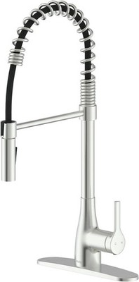 FLOW Classic Series Single-Handle Pull-Down Spring Neck Sprayer Kitchen Faucet