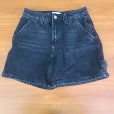 Princess Polly Shorts Womens Black High Rise Denim Casual Jeans Sz 4