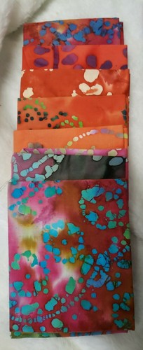 Lot of 35 BATIK fat quarters, 100% cotton, No Duplicates, 8.75 yards total - Picture 2 of 6