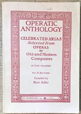 OPERATIC ANTHOLOGY, VOL. IV BARITONE  SCHIRME...
