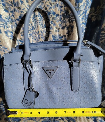 Guess Logo 'G' Embossed Small Satchel Handbag Purse With Strap | eBay