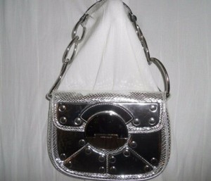 small silver evening bag