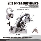 New Adjustable Stainless Steel Male Chastity Cage Lockable Ring Penis Cage BDSM — photo 2
