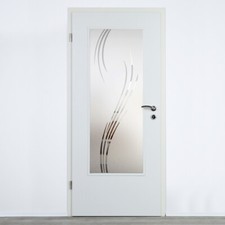 Verglasung Glaseinsatz für Holztüren Klarglas mit Dekor Lichtausschnitt 