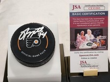 OWEN TIPPETT signed FLYERS official game puck JSA COA