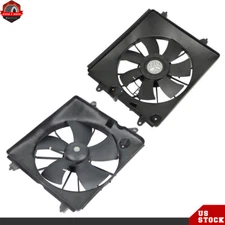 Radiator Cooling Fan & A/C Condenser Fan Right Left Fit For 2007-09 Honda CR-V