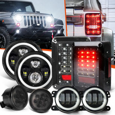 7 Round Led Headlights Fog Lamp Turn Signal Tail Light Set For Jeep Wrangler Jk 7 Round Led Headlights Fog Lamp Turn Signal Tail Light Set For Jeep Wrangler Jk