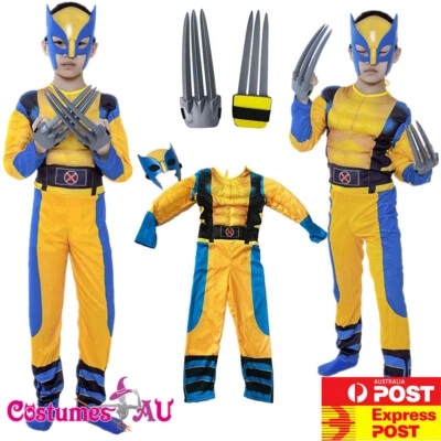 Kids Marvel Wolverine Costume Boys X-Men 97 Book Week Halloween Child Deadpool 3
