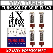 Brand New Tung-Sol Reissue EL34B Plate Current Matched Quad 4 Vacuum Tubes